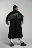 CAPPOTTO NERO FRANGE