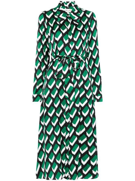 DIANE VON FURSTENBERG GIZELLE DRESSBLOOKS GREEN LG