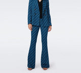 DIANE VON FURSTENBERG GREG PANTSVANYL LINKS DARK TEAL SM