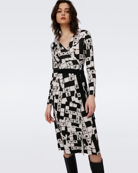 DIANE VON FURSTENBERG LUELLA MIDI DRESSCROSS WORD50TH CROSS WORD