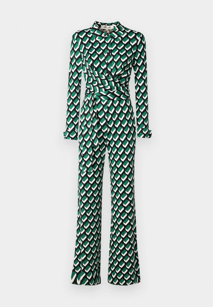 DIANE VON FURSTENBERG MICHELLE JUMPSUITBLOOKS GREEN LG